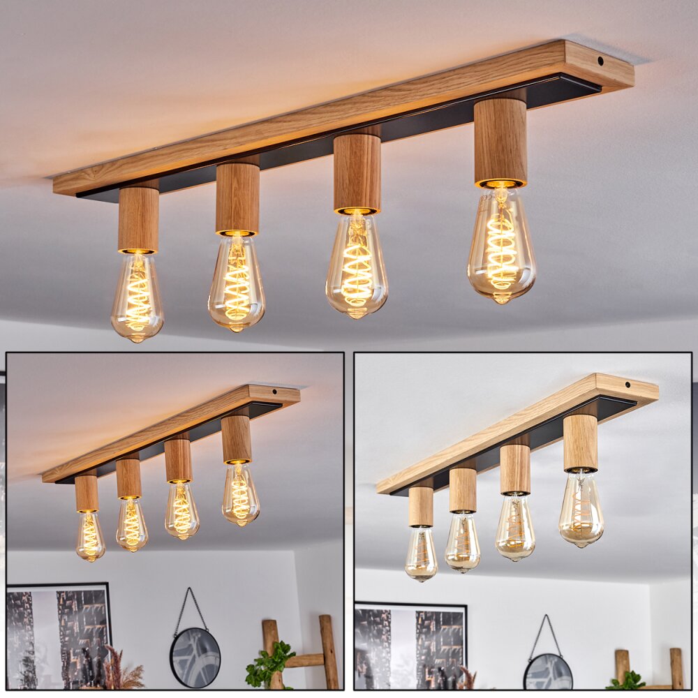 Represita Deckenleuchte Naturfarben, Schwarz, 4-flammig main product photo
