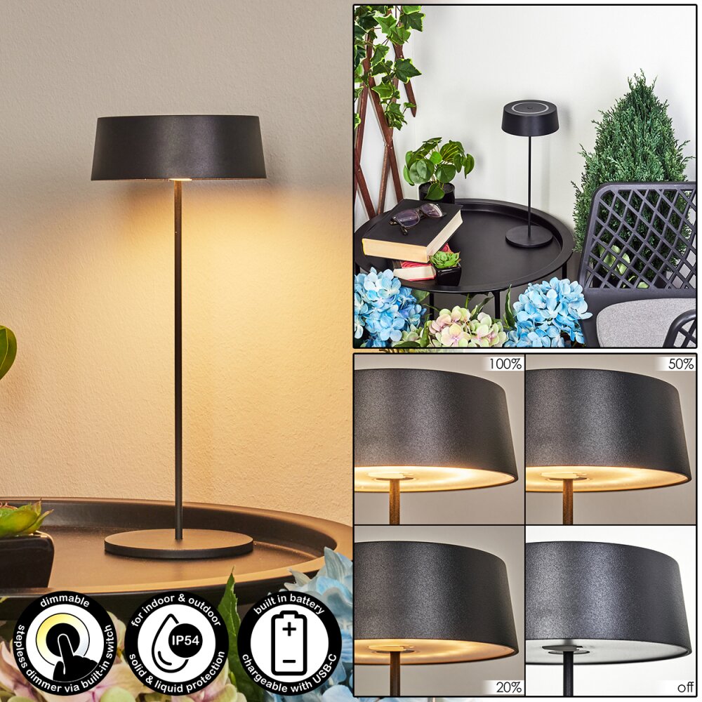 Kouvi Außentischleuchte LED Schwarz, 1-flammig main product photo