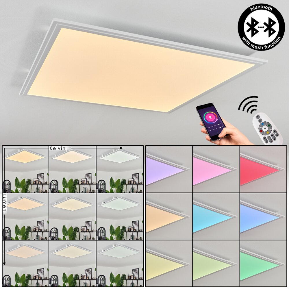 Crum Deckenpanel LED Weiß, 1-flammig, Fernbedienung main product photo
