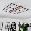 Nganbeto Deckenleuchte LED Holzoptik, Schwarz, 1-flammig