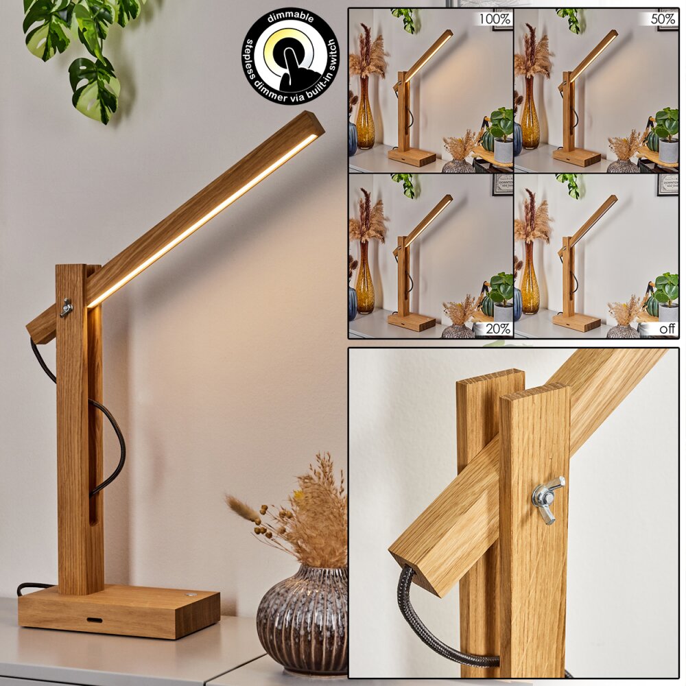 Anga Tischleuchte LED Chrom, Naturfarben, 1-flammig main product photo