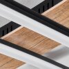 Nganbeto Deckenleuchte LED Holzoptik, Schwarz, 1-flammig