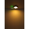 Globo JACKY Deckenleuchte LED Holzoptik, Schwarz, 2-flammig, Fernbedienung, Farbwechsler