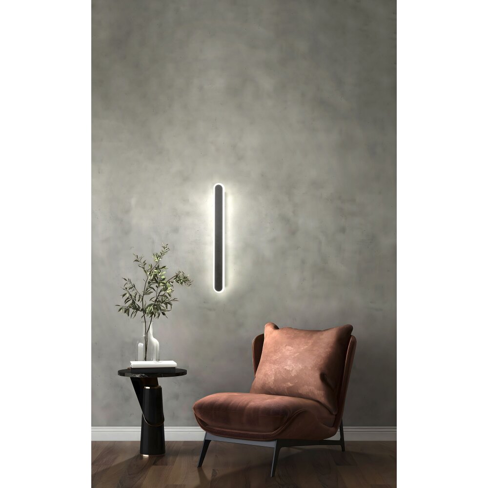 Fischer & Honsel Stretto Wandleuchte LED Schwarz, 1-flammig main product photo
