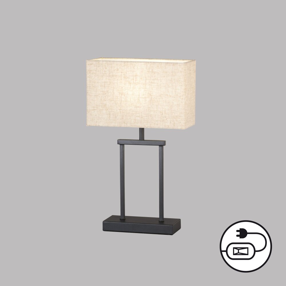 Fischer & Honsel Ann Tischleuchte Schwarz, 1-flammig main product photo
