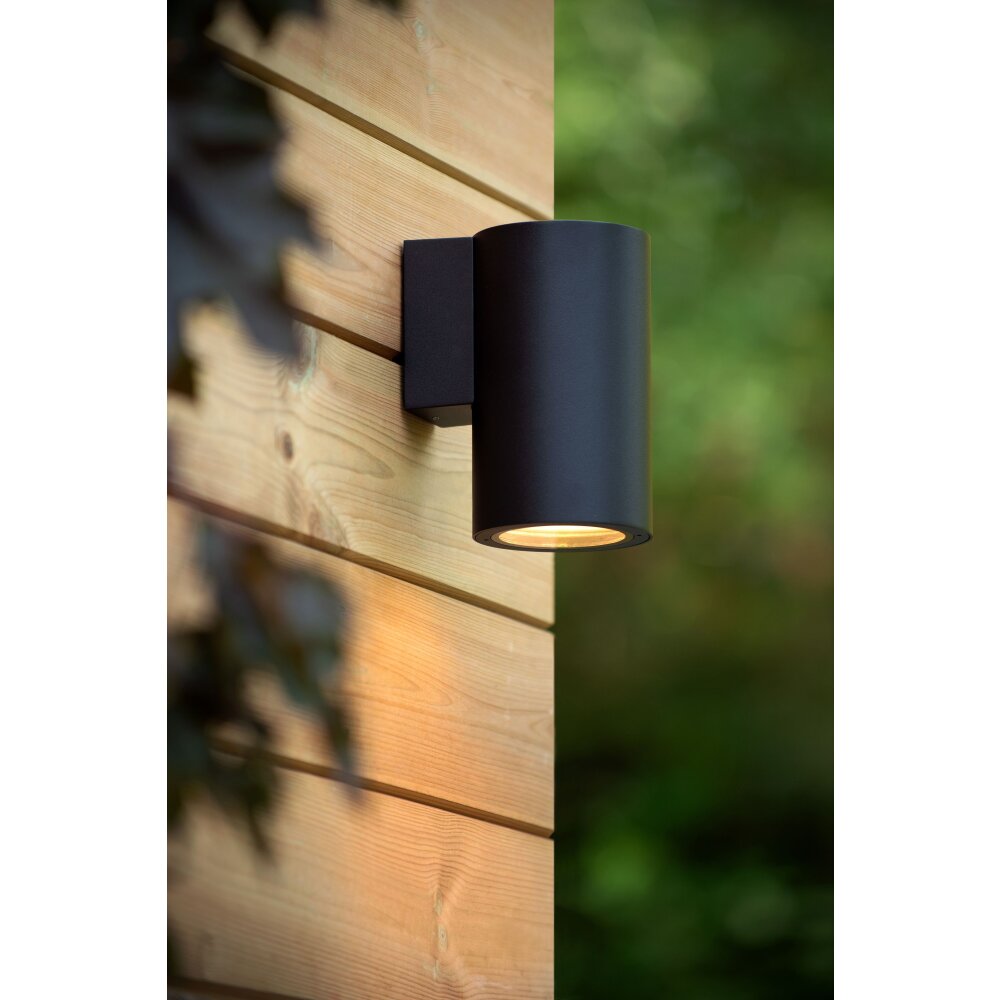 Lucide VOLANTIS Außenwandleuchte Schwarz, 1-flammig main product photo