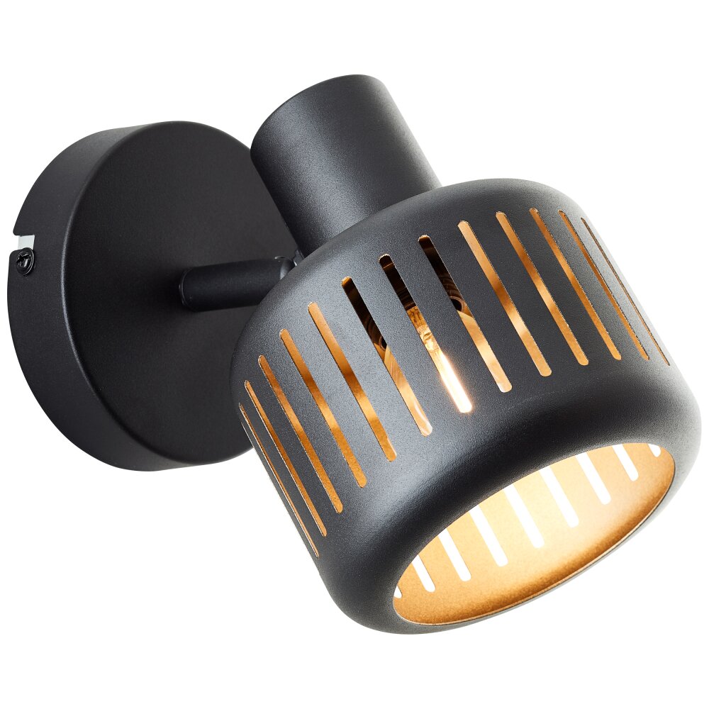 Brilliant Tyas Wandleuchte Schwarz, 1-flammig main product photo