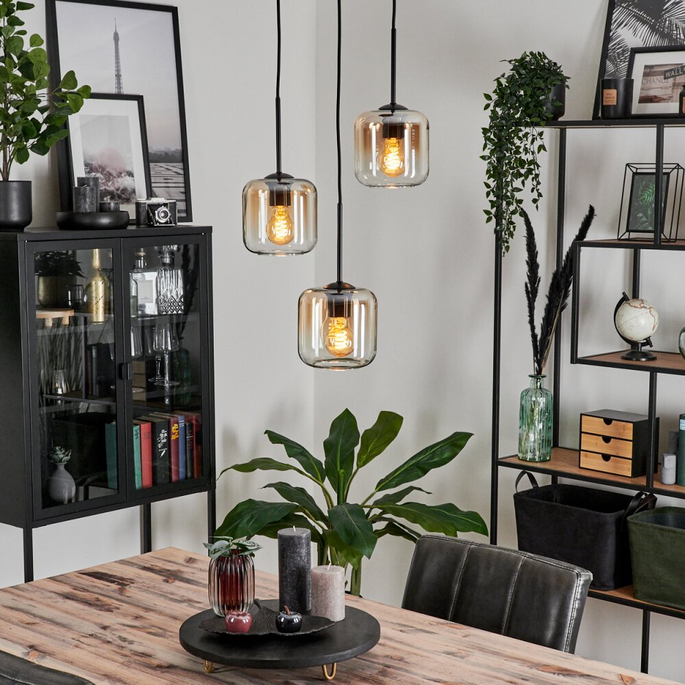Lauden Hängeleuchte Glas 15 cm Bernsteinfarben, Klar, 3-flammig main product photo