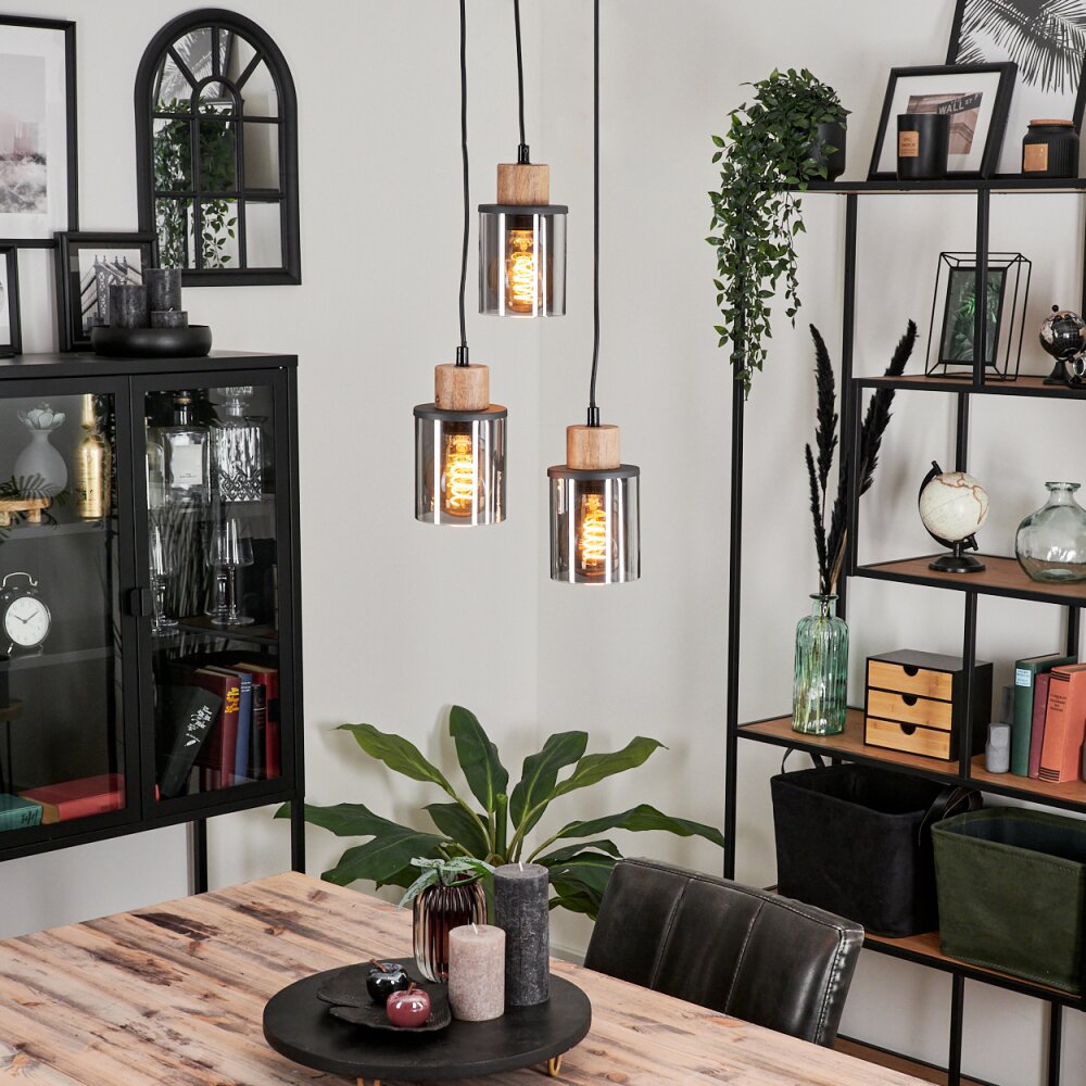 Loursin Hängeleuchte Schwarz, 3-flammig main product photo