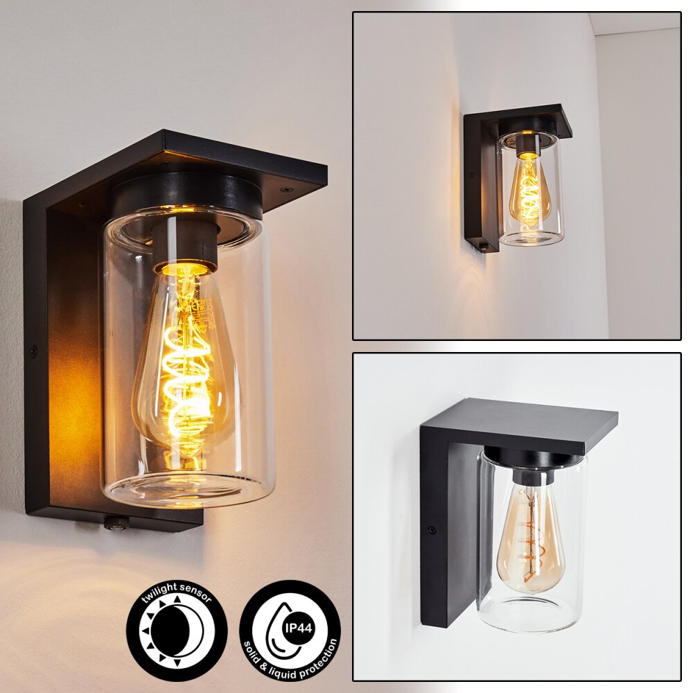 Foley Außenwandleuchte Schwarz, 1-flammig main product photo