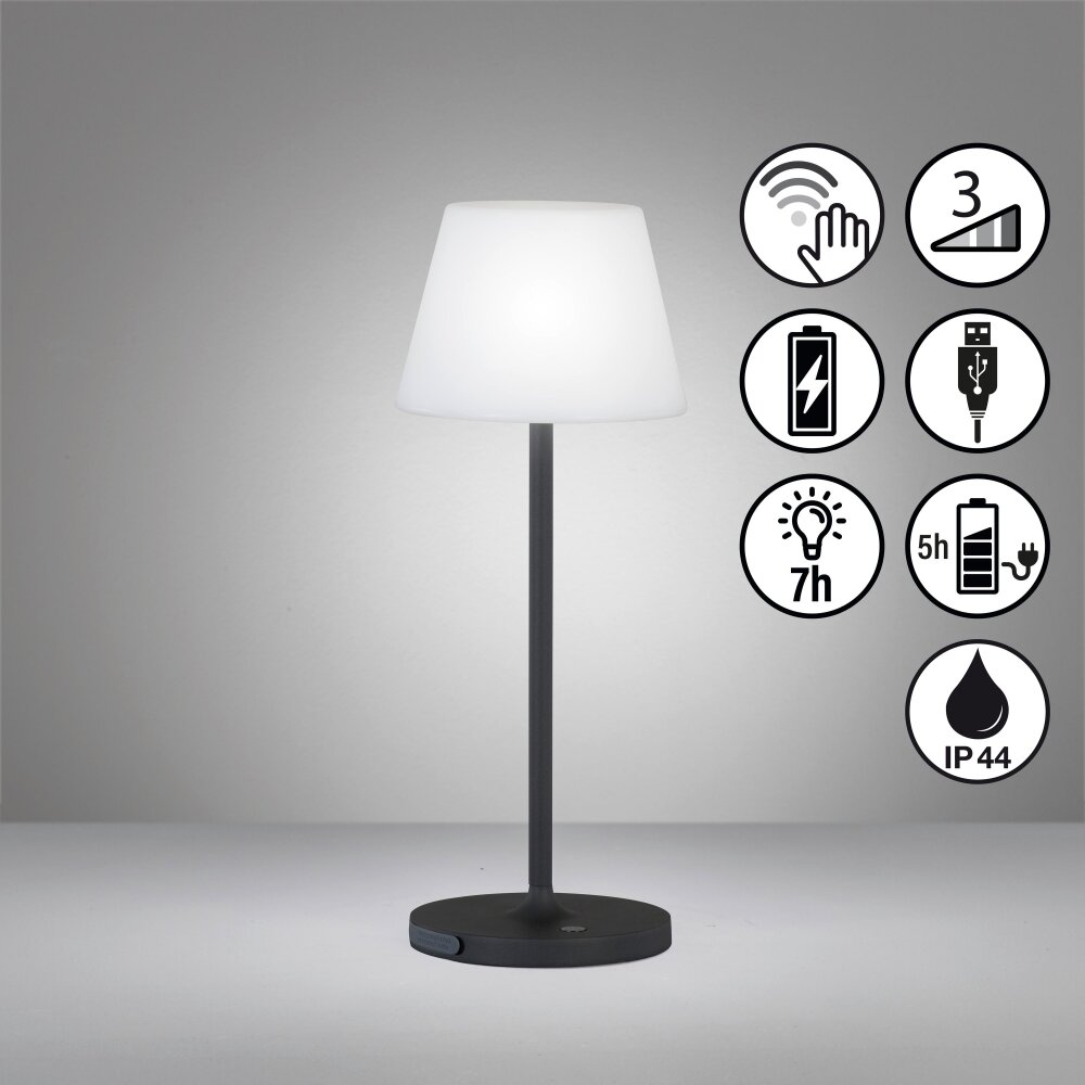 FHL easy Flus Tischleuchte LED Schwarz, 1-flammig main product photo