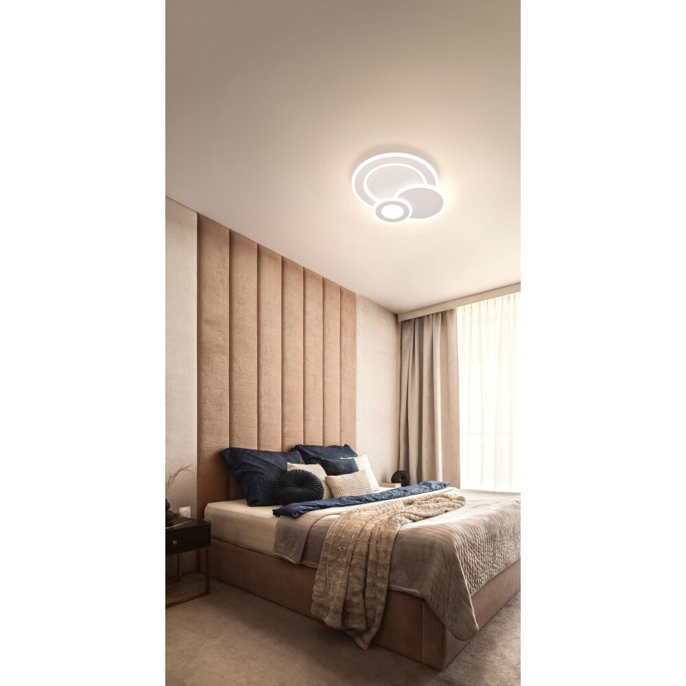 Fischer & Honsel Joster Deckenleuchte LED Weiß, 1-flammig, Fernbedienung main product photo