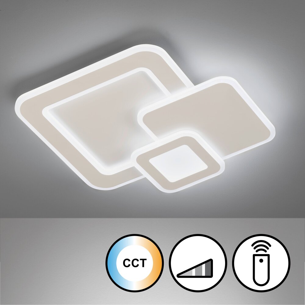 Fischer & Honsel Joster Deckenleuchte LED Weiß, 1-flammig, Fernbedienung main product photo