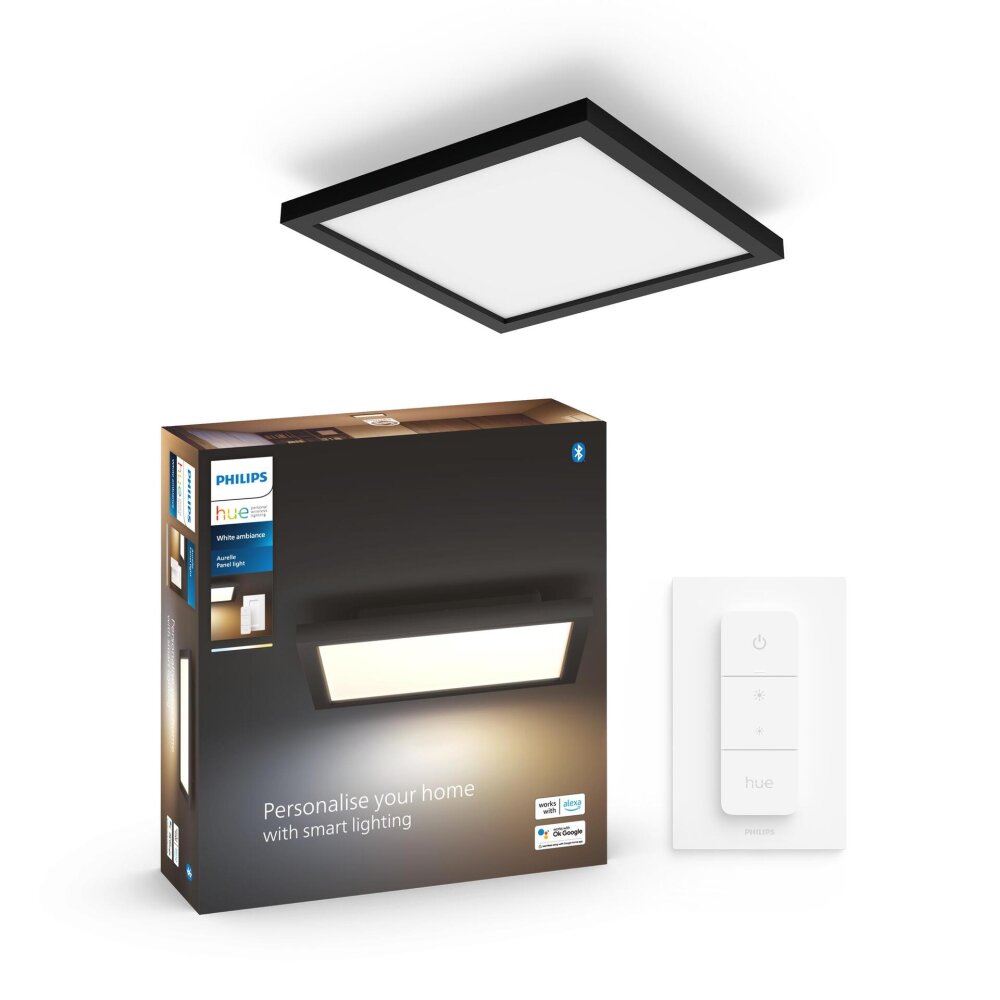 Philips Hue Aurelle Deckenpanel LED Schwarz, Weiß, 1-flammig main product photo