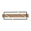 Globo BEATRIX Deckenleuchte LED Holzoptik, Schwarz, 2-flammig