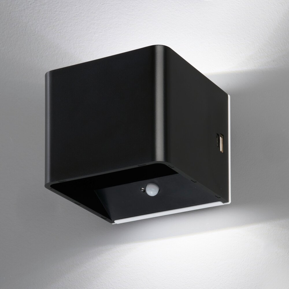 FHL easy Magnetics Außenwandleuchte LED Schwarz, 1-flammig, Bewegungsmelder main product photo