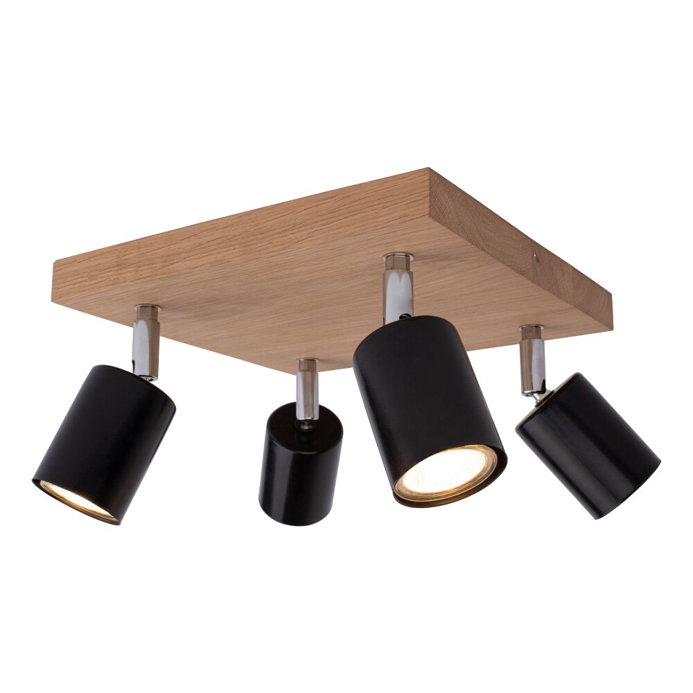 Languileo Deckenleuchte Holz hell, 4-flammig main product photo