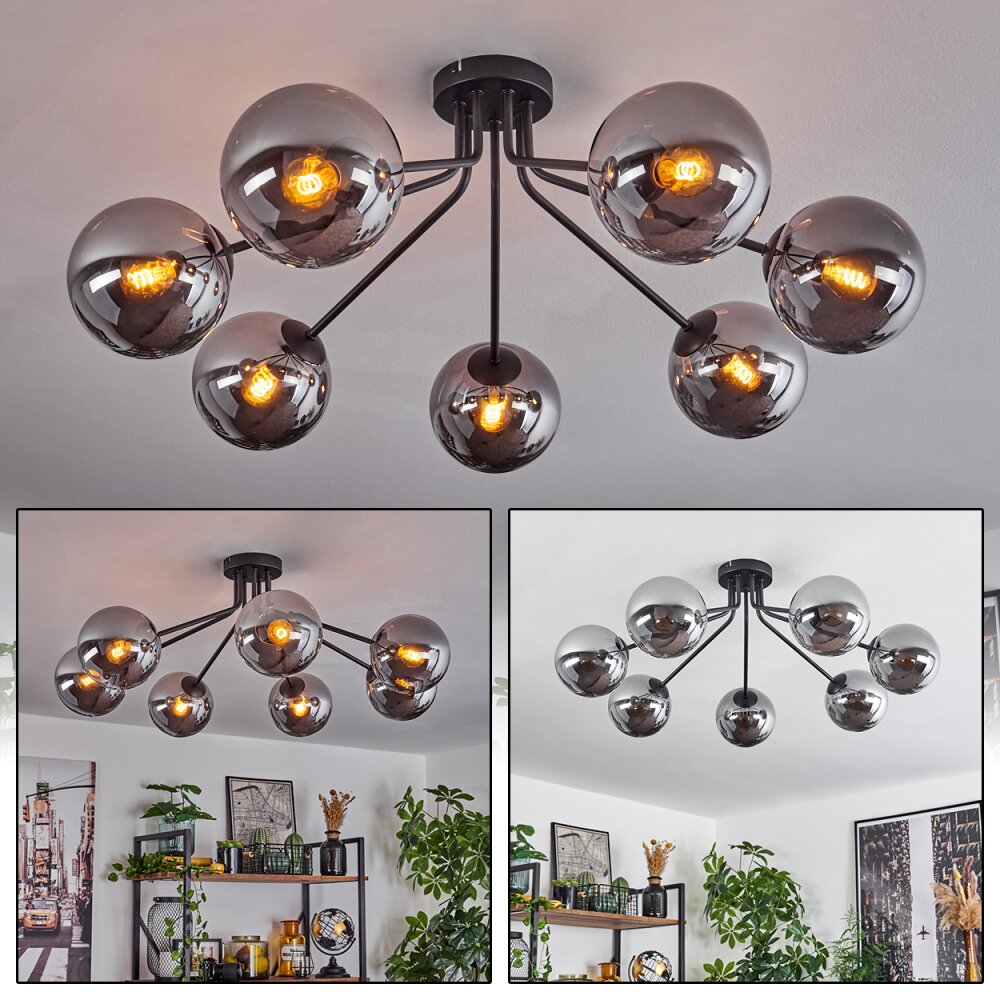 Gastor Deckenleuchte Schwarz, 7-flammig main product photo