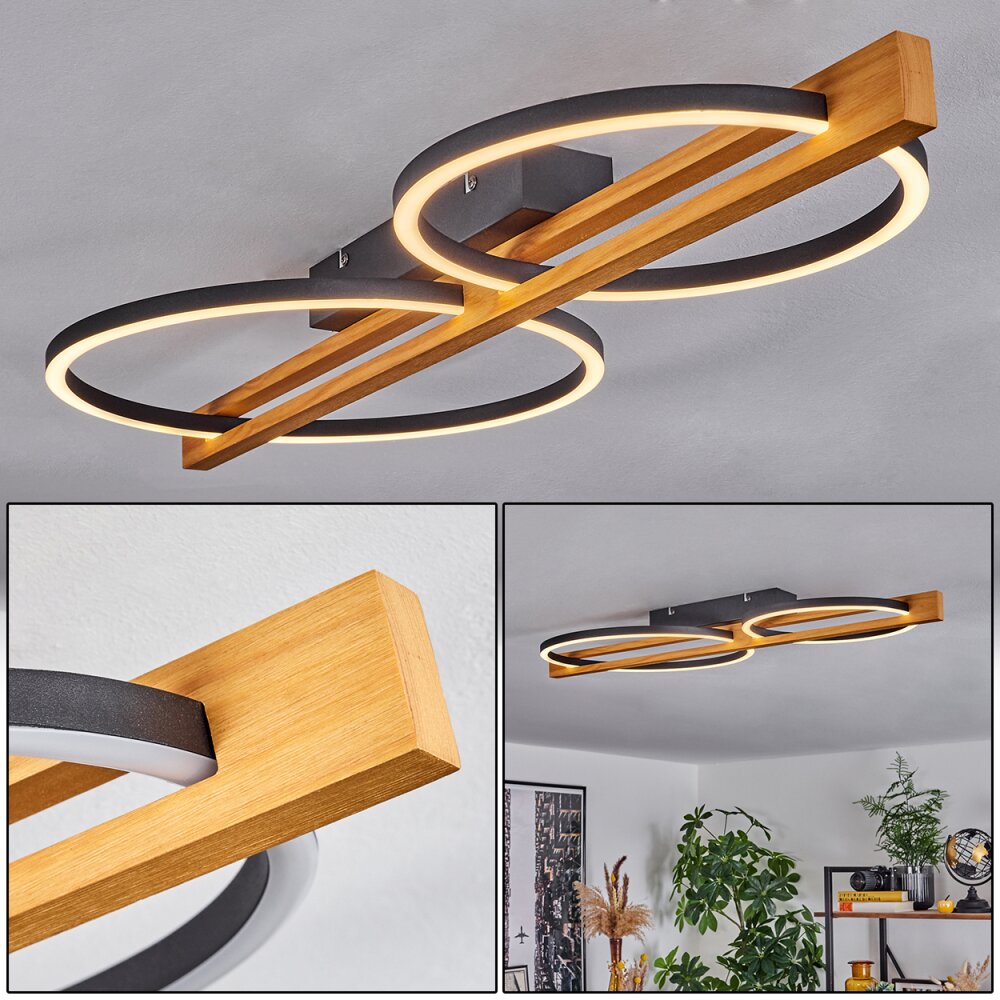 Carcano Deckenleuchte LED Braun, Schwarz, 2-flammig main product photo