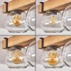 Montgomery Deckenleuchte Glas 15 cm Naturfarben, Schwarz, 4-flammig
