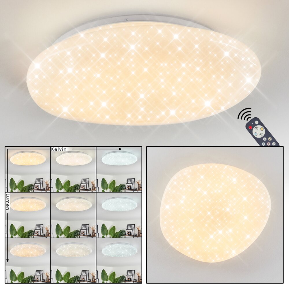 Esgos Deckenleuchte LED Weiß, 1-flammig, Fernbedienung main product photo
