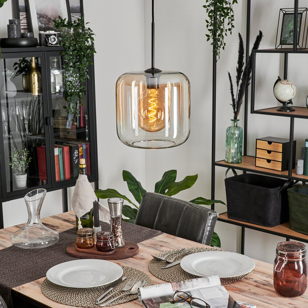 Lauden Hängeleuchte Glas 25cm Bernsteinfarben, Klar, 1-flammig main product photo
