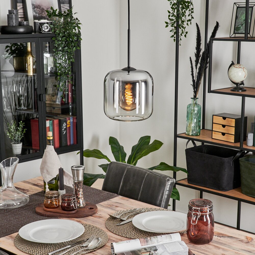 Lauden Hängeleuchte Glas 20cm Klar, Rauchfarben, 1-flammig main product photo