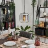 Lauden Hängeleuchte Glas 20cm Klar, Rauchfarben, 1-flammig