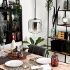 Lauden Hängeleuchte Glas 20cm Klar, Rauchfarben, 1-flammig