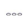 Trio ARGUS Einbauleuchte 3er Set LED Chrom, 6-flammig, Fernbedienung, Farbwechsler