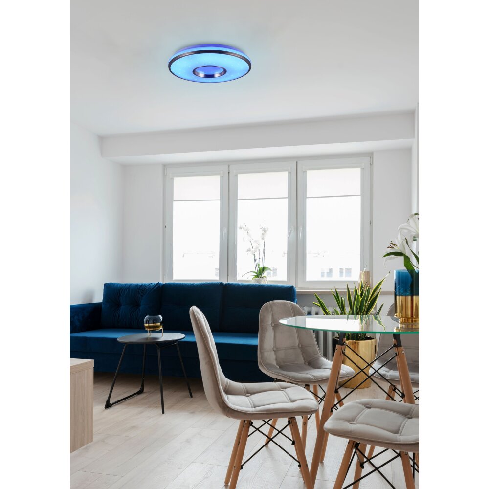 Reality Realta Deckenleuchte LED Aluminium gebürstet, 2-flammig, Fernbedienung, Farbwechsler main product photo