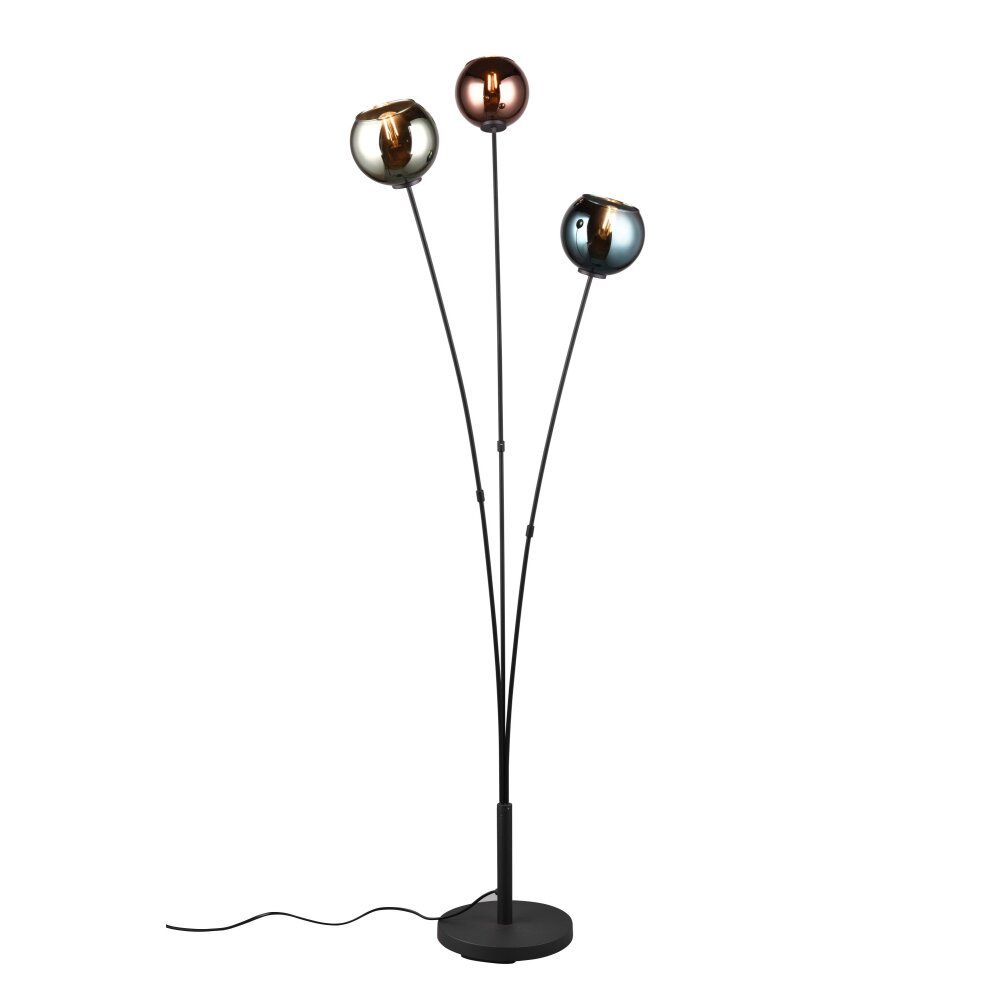 Reality SHELDON Stehleuchte Schwarz, 3-flammig main product photo