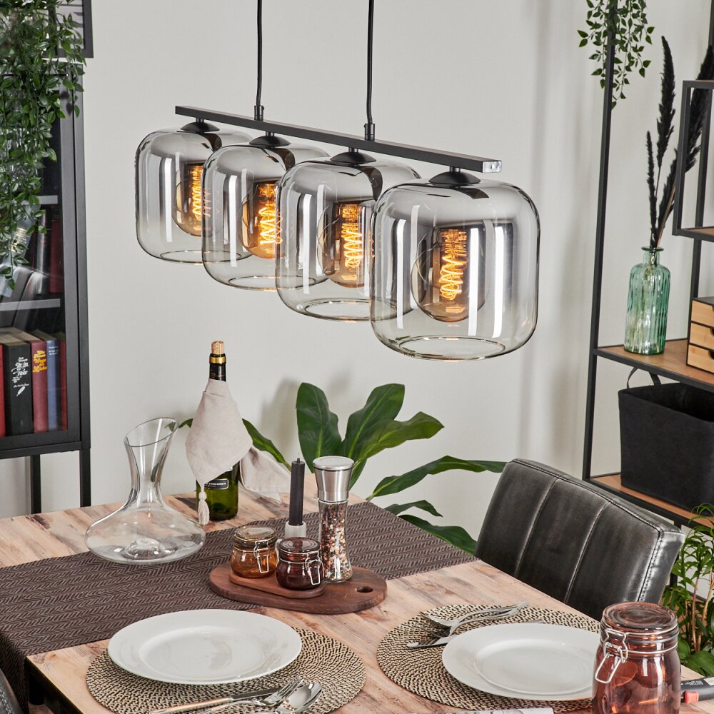 Lauden Hängeleuchte Glas 20cm Klar, Rauchfarben, 4-flammig main product photo