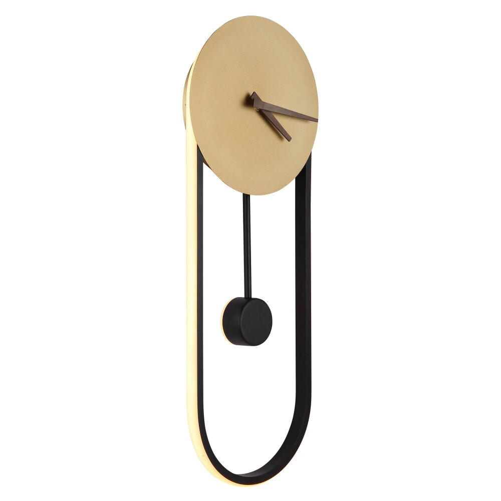 Globo UHR Wandlampe LED Schwarz, 1-flammig main product photo