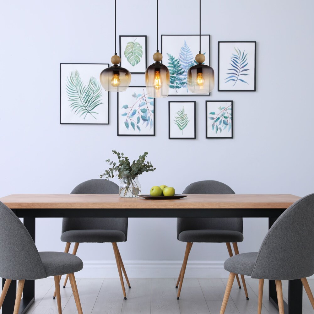 Globo COMMY Hängeleuchte Schwarz, 3-flammig main product photo