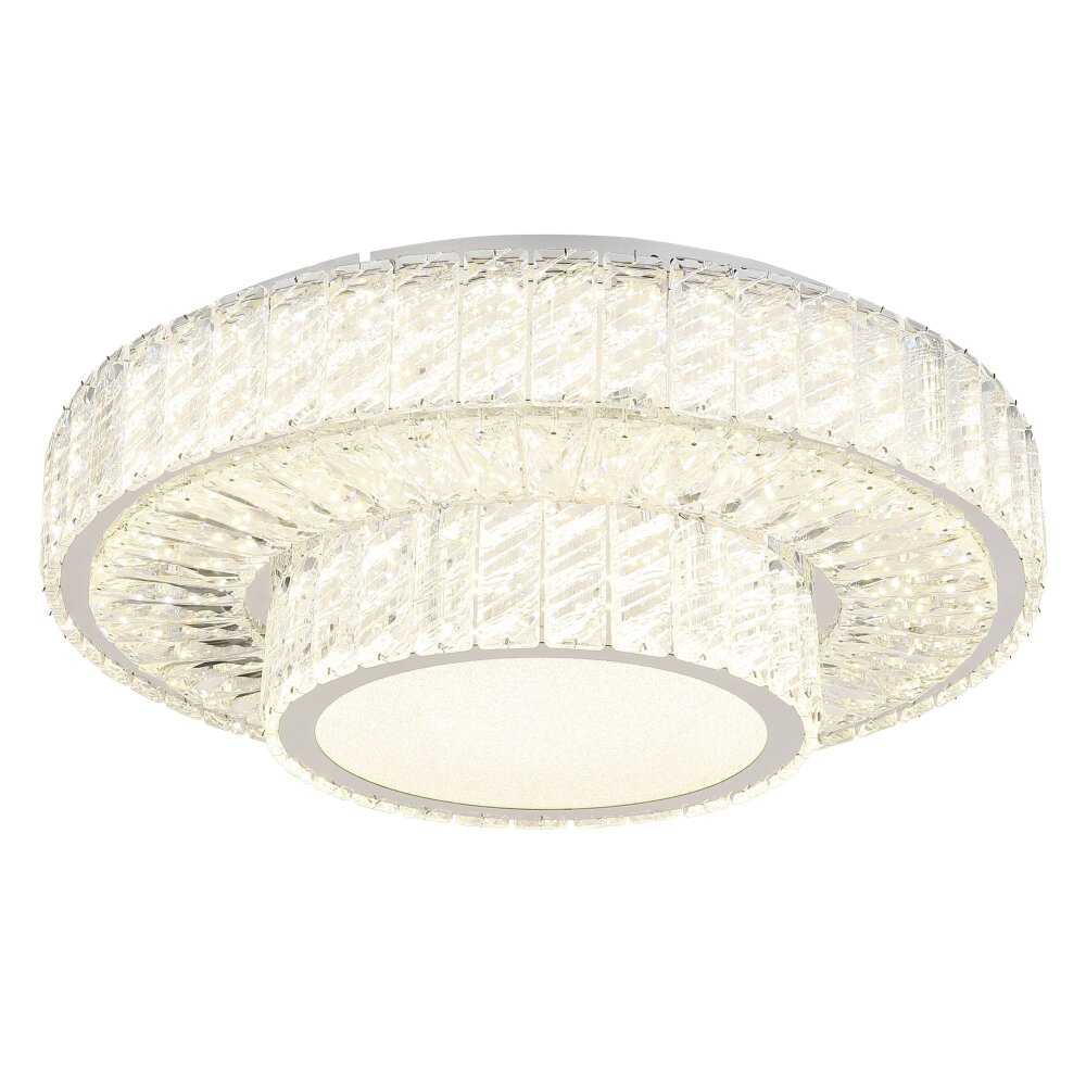 Globo MUCKY Deckenleuchte LED Chrom, 1-flammig, Fernbedienung main product photo