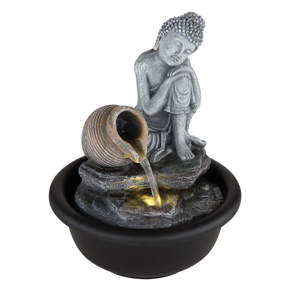 Globo FONTANA Zimmerbrunnen LED Schwarz, 1-flammig main product photo