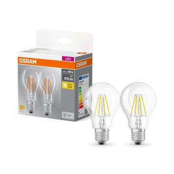 Osram LED 2er Set E27 4 Watt 2700 Kelvin 470 Lumen