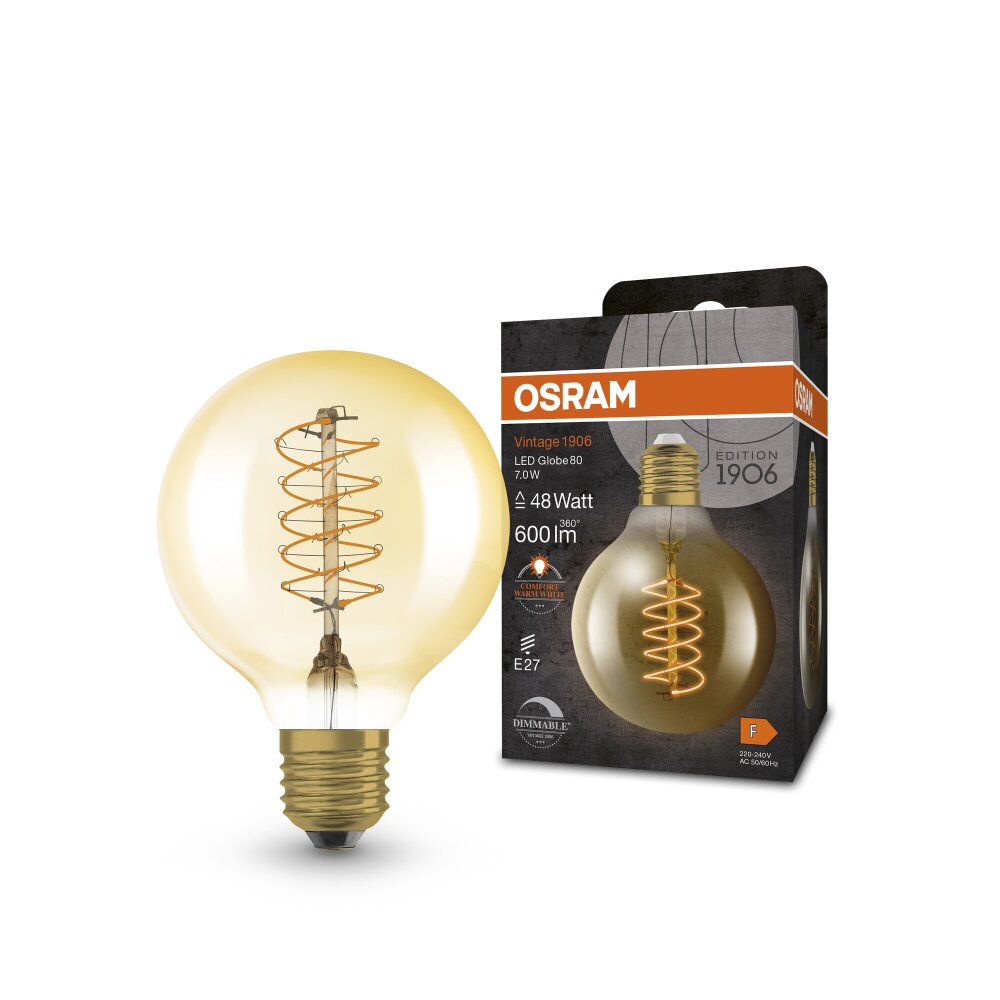 OSRAM Vintage 1906® LED E27 7 Watt 2200 Kelvin 600 Lumen main product photo