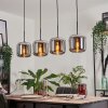 Lauden Hängeleuchte Glas 20cm Chrom, Rauchfarben, 4-flammig