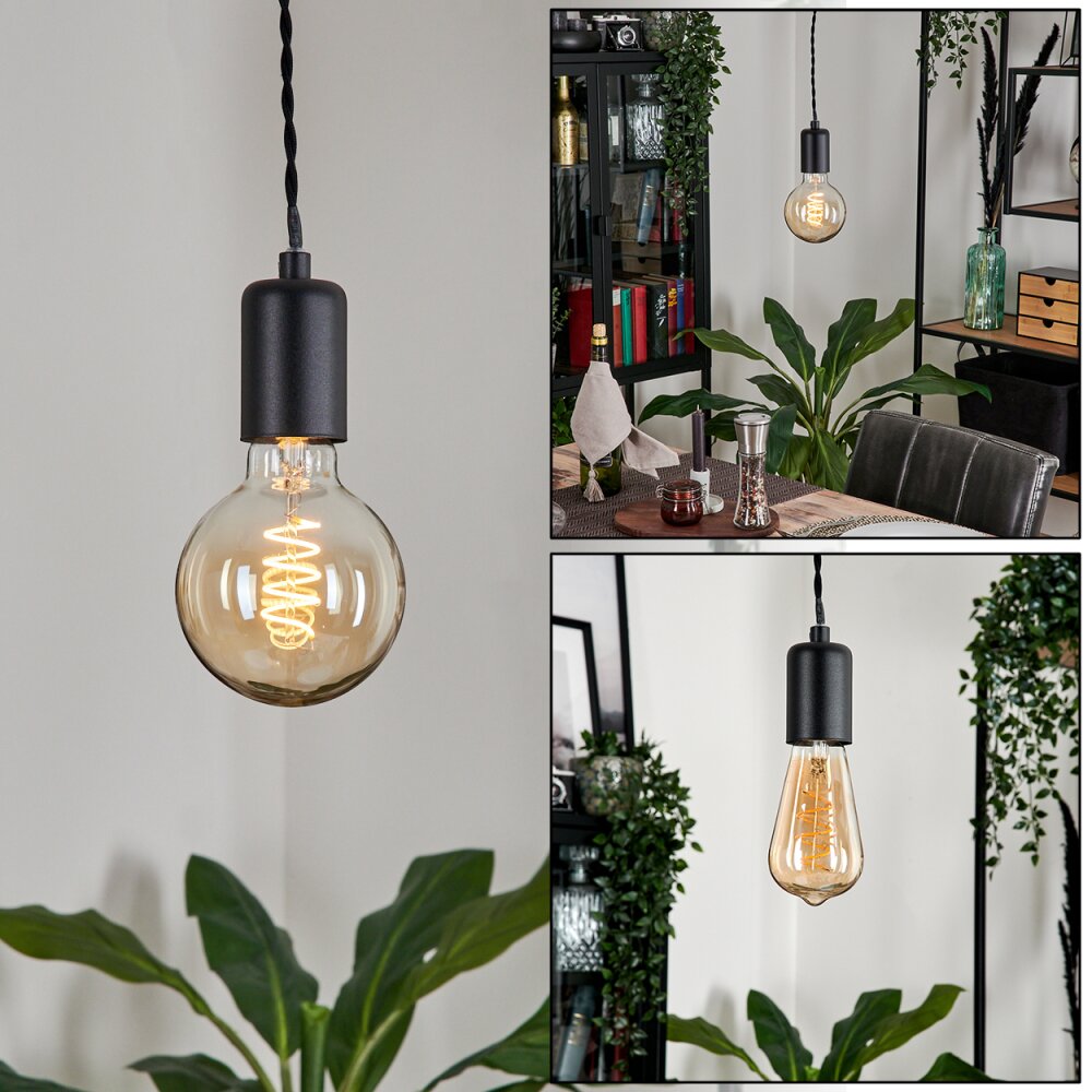 Lemone Hängeleuchte Schwarz, 1-flammig main product photo