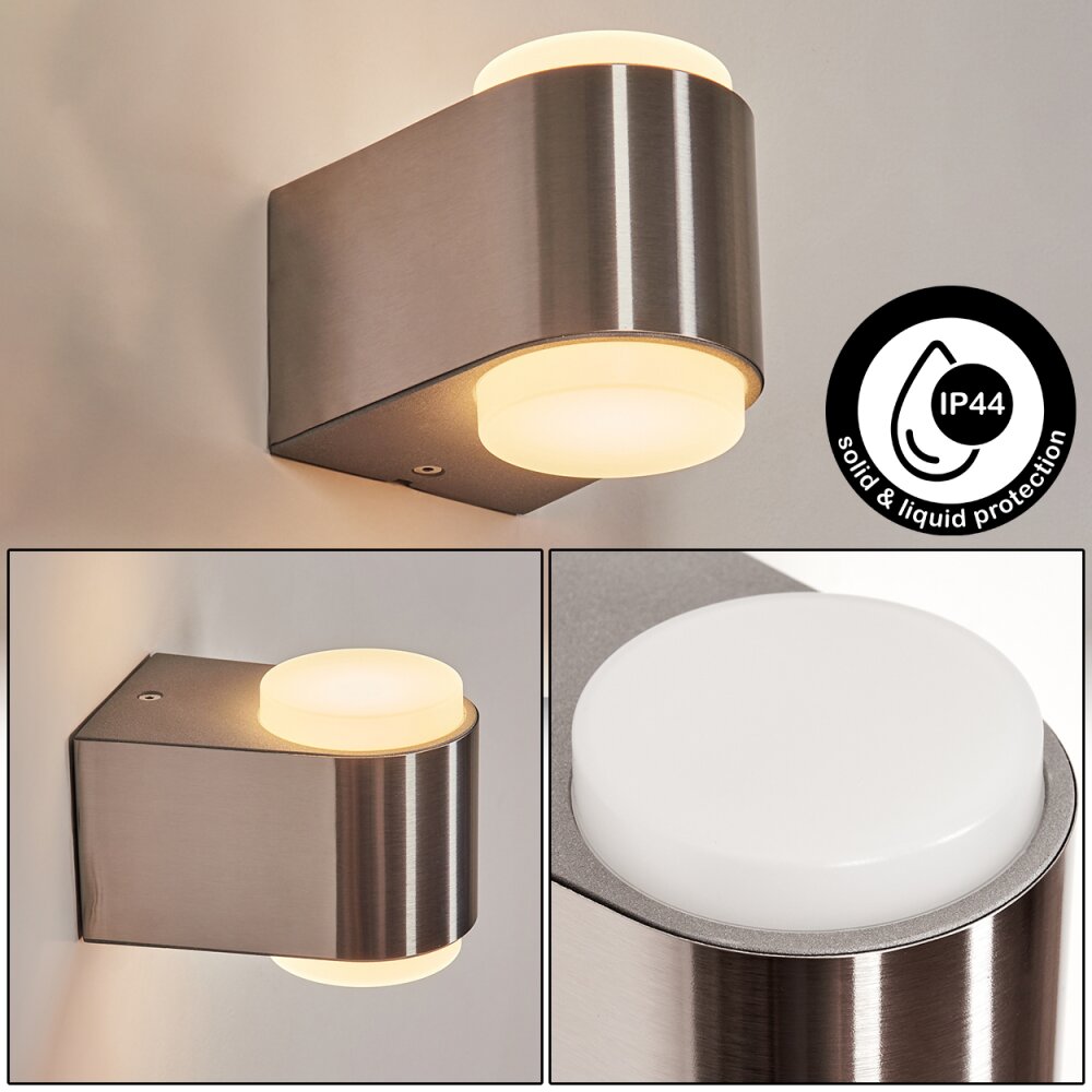 Fanshawe Außenwandleuchte LED Nickel-Matt, 2-flammig main product photo