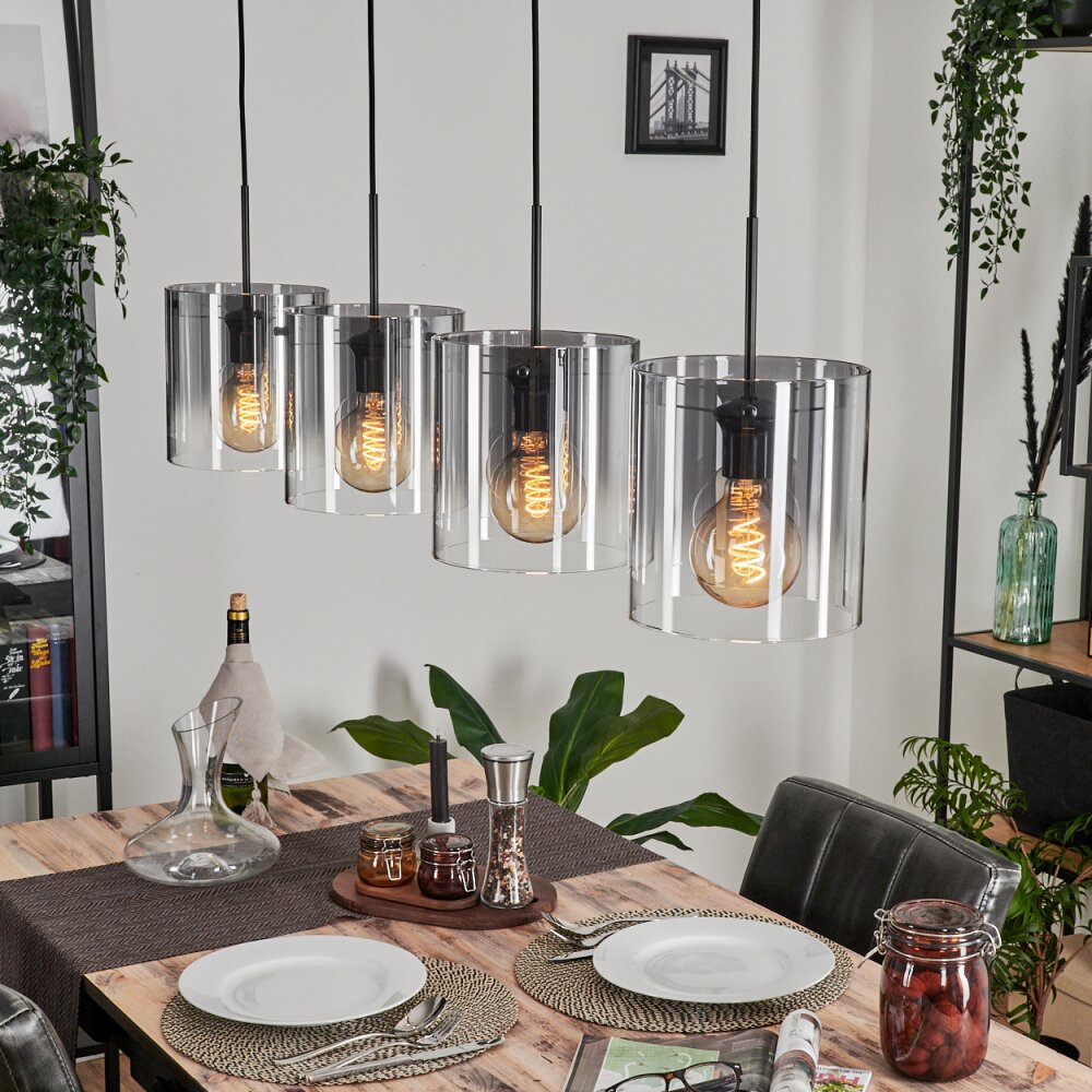 Parane Hängeleuchte Klar, Rauchfarben, 4-flammig main product photo