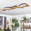 Chancani Deckenleuchte LED Naturfarben, Schwarz, 1-flammig