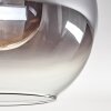 Koyoto Deckenleuchte Glas 20 cm Naturfarben, Schwarz, 3-flammig