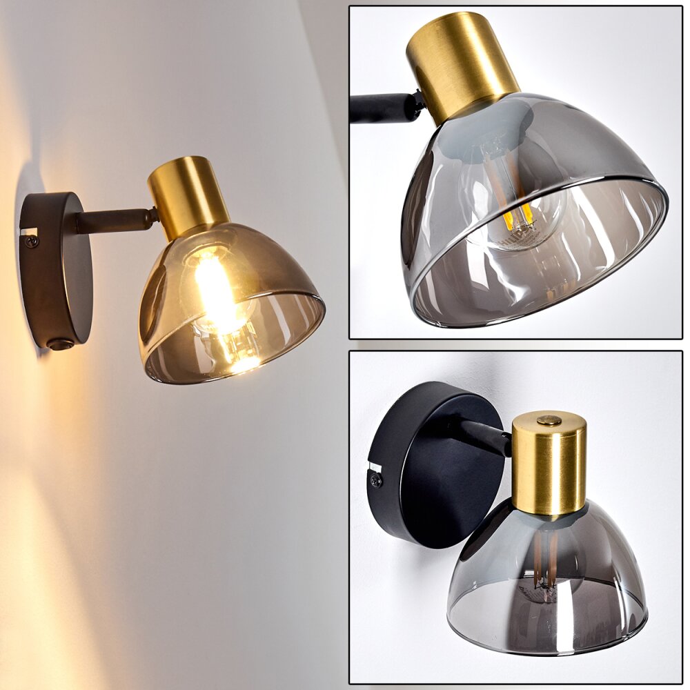 Mariefred Wandleuchte Schwarz, 1-flammig main product photo
