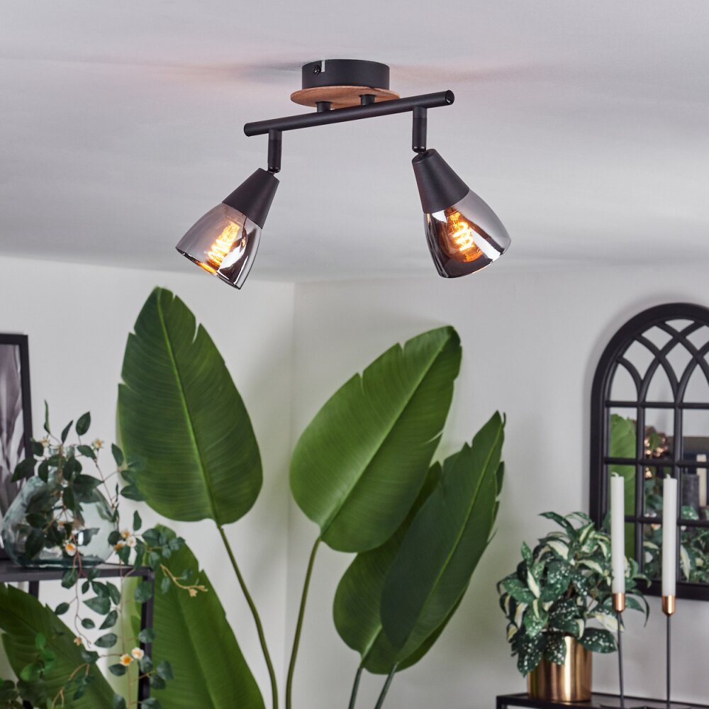 Leteque Deckenleuchte Naturfarben, Schwarz, 2-flammig main product photo