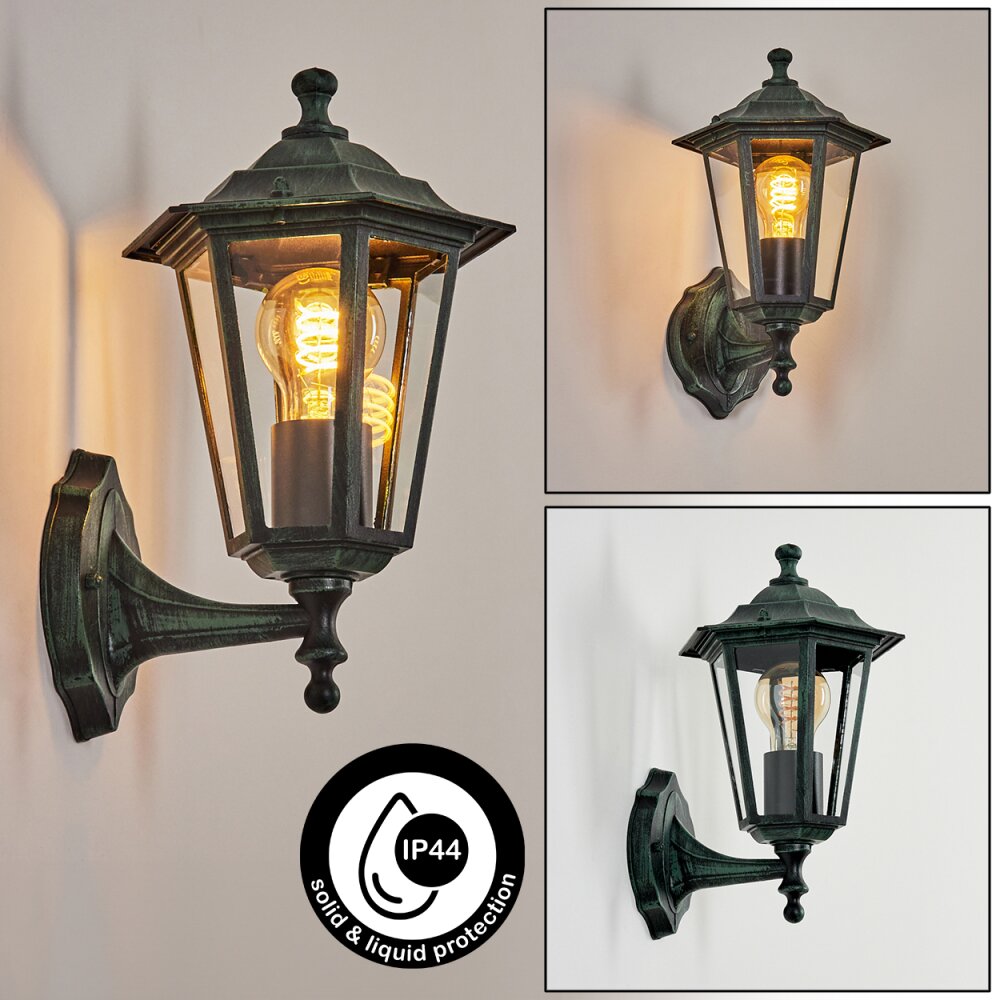 Loria Außenwandleuchte Grün, Schwarz, 1-flammig main product photo