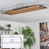 Favorina Deckenpanel LED Naturfarben, Schwarz, 1-flammig, Fernbedienung