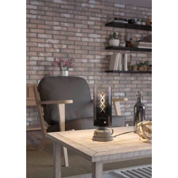 Eglo GARGRAVE Tischleuchte Grau, Messing, 1-flammig